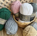 Włóczka LadyYarn Merino XL 011 suszona mięta 25%wełna75% akryl 100 m 100 gr