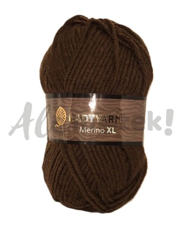 Włóczka LadyYarn Merino XL 006 brązowy 25% wełna 75% akryl 100 m 100 gr