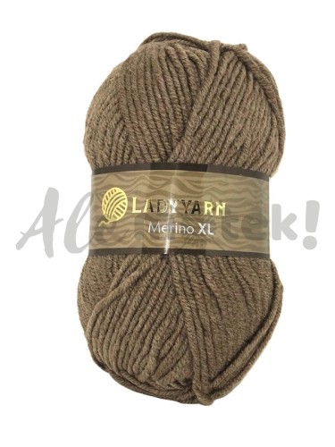 Włóczka LadyYarn Merino XL 008 chłodny beż 25% wełna 75% akryl 100 m 100 gr