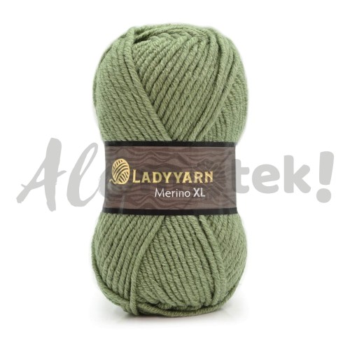 Włóczka LadyYarn Merino XL 011 suszona mięta 25%wełna75% akryl 100 m 100 gr