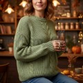 Włóczka LadyYarn Merino XL 011 suszona mięta 25%wełna75% akryl 100 m 100 gr