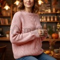 Włóczka LadyYarn Merino XL 014 pudrowy róż 25% wełna 75% akryl 100 m 100 gr