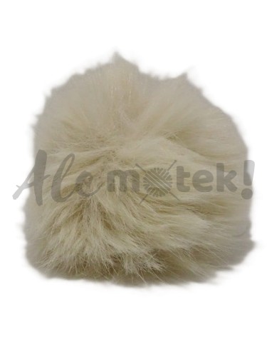 Pompon futrzany 10 cm - ecru
