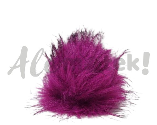 Pompon futrzany 10 cm - fuksja