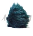 Pompon futrzany 10 cm - butelkowa zieleń