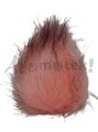 Pompon futrzany 10 cm - łososiowy