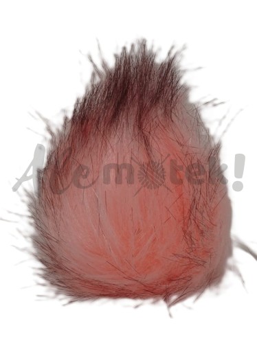 Pompon futrzany 10 cm - łososiowy