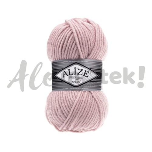 Włóczka Alize Superlana Maxi 161 pudrowy róż 100m 100 g 25% wełna 75% akryl