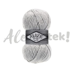 Włóczka Alize Superlana Maxi 208 j. szary 100 m 100 g 25% wełna 75% akryl 