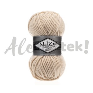 Włóczka Alize Superlana Maxi 310 j. beż 100 m 100 g 25% wełna 75% akryl 