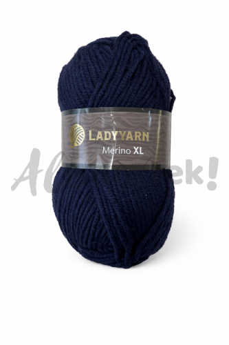 Włóczka LadyYarn Merino XL 020 granatowy 25% wełna 75% akryl 100 m 100 gr