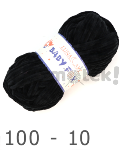 Luna Art Baby Fox 100-10 czarny 100% poliester 100gr 120m