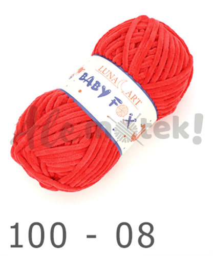 Luna Art Baby Fox 100-08 czerwony 100% poliester 100gr 120m  