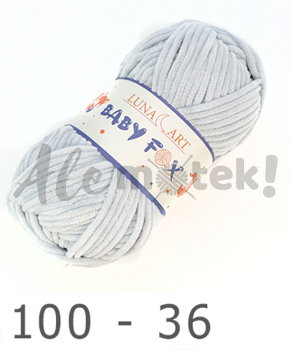 Luna Art Baby Fox 100-36 popielaty 100% poliester 100gr 120m  