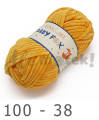 Luna Art Baby Fox 100-38 żółty 100% poliester 100gr 120m  