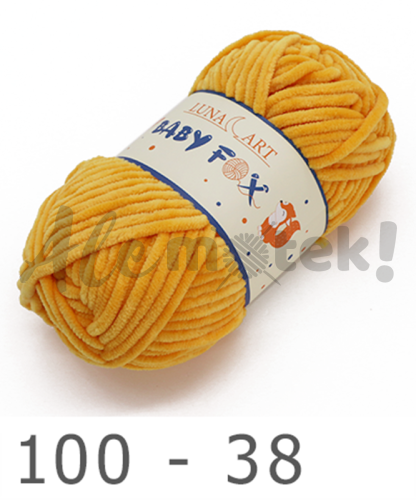 Luna Art Baby Fox 100-38 żółty 100% poliester 100gr 120m  