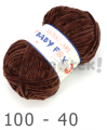 Luna Art Baby Fox 100-40 czekoladowy 100% poliester 100gr 120m