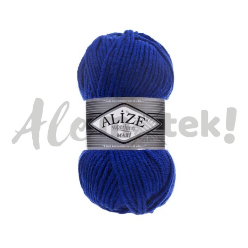 Włóczka Alize Superlana Maxi 141 szafirowy 100 m 100 g 25% wełna 75% akryl