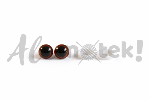 Oczy Bezpieczne 15mm brązowe do zabawek 1 para