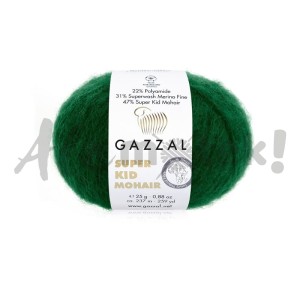 Gazzal Super Kid Mohair 64428 ciemny zielony (25gr/237m) 