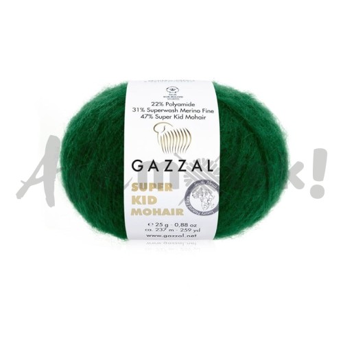 Gazzal Super Kid Mohair 64428 ciemny zielony (25gr/237m) 