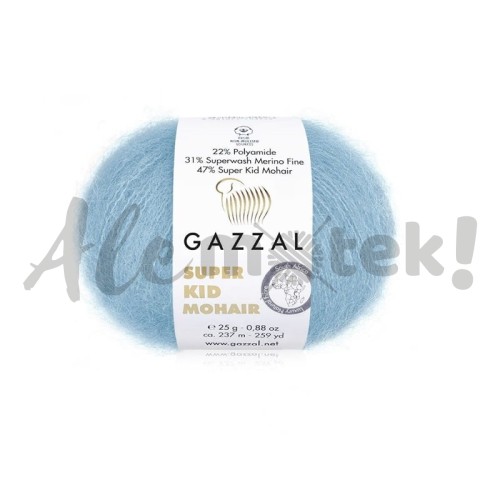Gazzal Super Kid Mohair 64420 błękitny (25gr/237m)