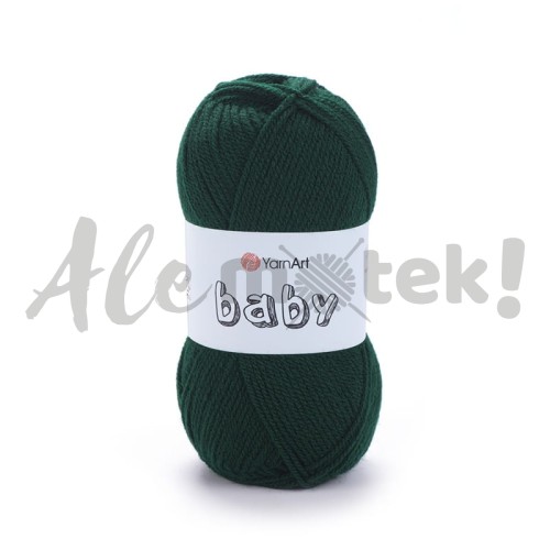 YarnArt Baby 590 butelkowa zieleń 50gr 150m 100% akryl