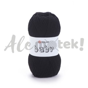 YarnArt Baby 585 czarny 50gr 150m 100% akryl 