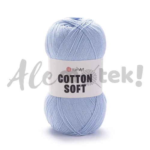 YarnArt Cotton Soft 75 błękitny 100gr 600m 55% bawełna 45% akryl
