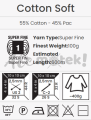 YarnArt Cotton Soft 33 turkusowy 100gr 600m 55% bawełna 45% akryl 