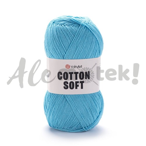 YarnArt Cotton Soft 33 turkusowy 100gr 600m 55% bawełna 45% akryl 