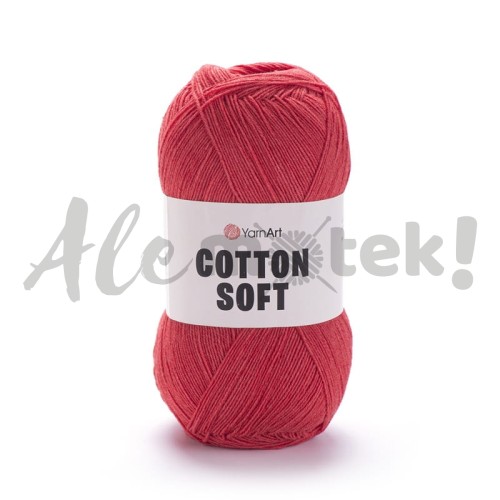 YarnArt Cotton Soft 26 koral 100gr 600m 55% bawełna 45% akryl  