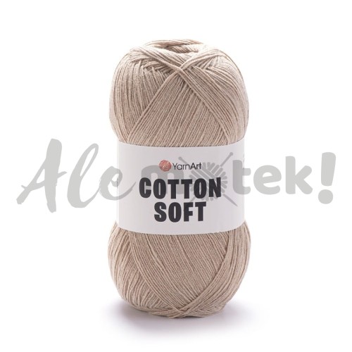 YarnArt Cotton Soft 87 cappucino 100gr 600m 55% bawełna 45% akryl  