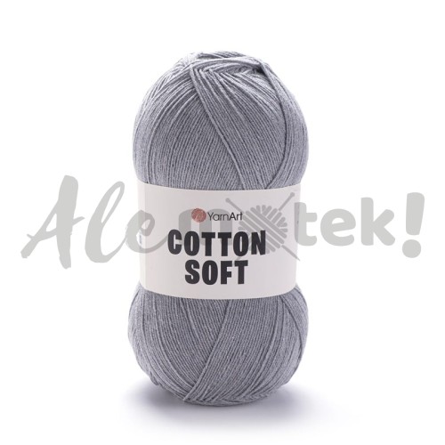 YarnArt Cotton Soft 46 szary 100gr 600m 55% bawełna 45% akryl 