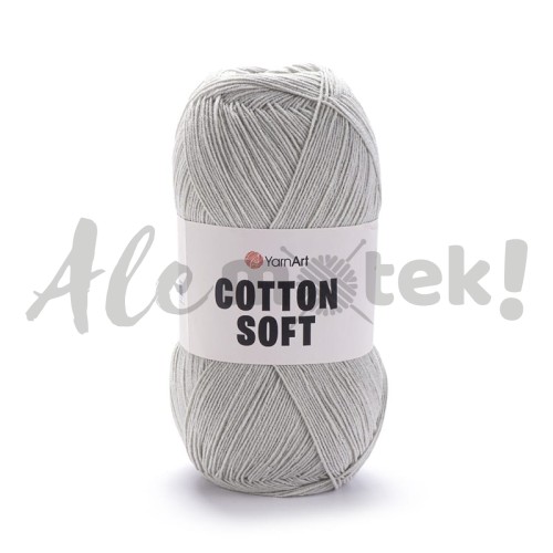 YarnArt Cotton Soft 49 jasny szary 100gr 600m 55% bawełna 45% akryl  