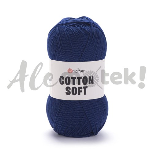 YarnArt Cotton Soft 54 granatowy 100gr 600m 55% bawełna 45% akryl 