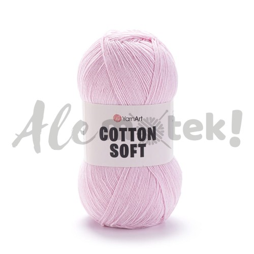 YarnArt Cotton Soft 74 jasny różowy 100gr 600m 55% bawełna 45% akryl 