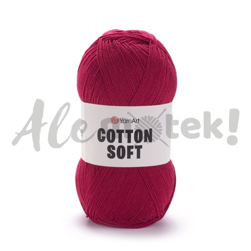 YarnArt Cotton Soft 51 czerwony 100gr 600m 55% bawełna 45% akryl 