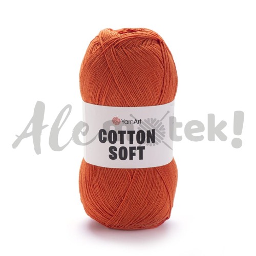 YarnArt Cotton Soft 85 pomarańczowy 100gr 600m 55% bawełna 45% akryl 