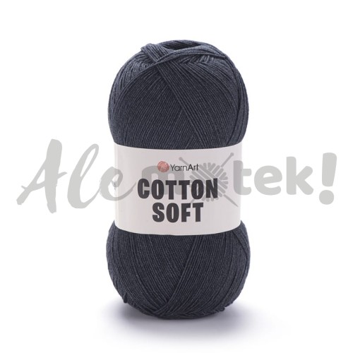 YarnArt Cotton Soft 28 grafitowy 100gr 600m 55% bawełna 45% akryl 