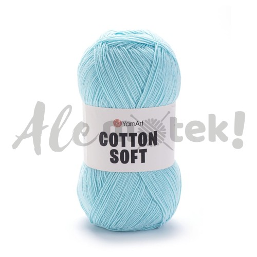 YarnArt Cotton Soft 76 jasny turkusowy 100gr 600m 55% bawełna 45% akryl 