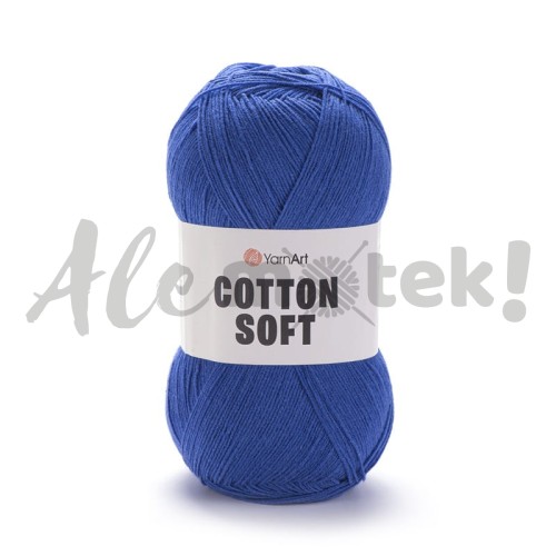 YarnArt Cotton Soft 47 kobaltowy 100gr 600m 55% bawełna 45% akryl  
