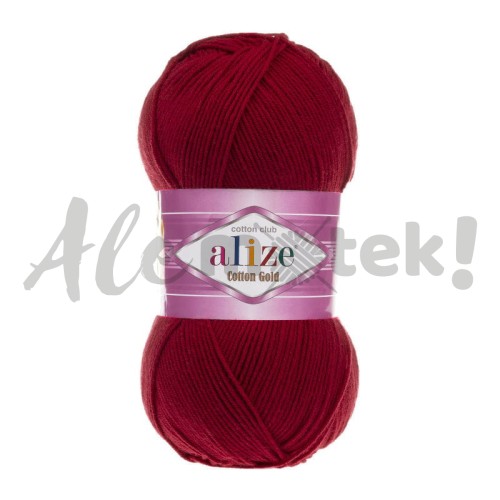 Alize Cotton Gold 390 - wiśniowy