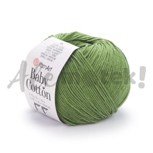Włóczka YarnArt Baby Cotton 441 trawiasty 50gr 165m 50% bawełna 50% akryl 