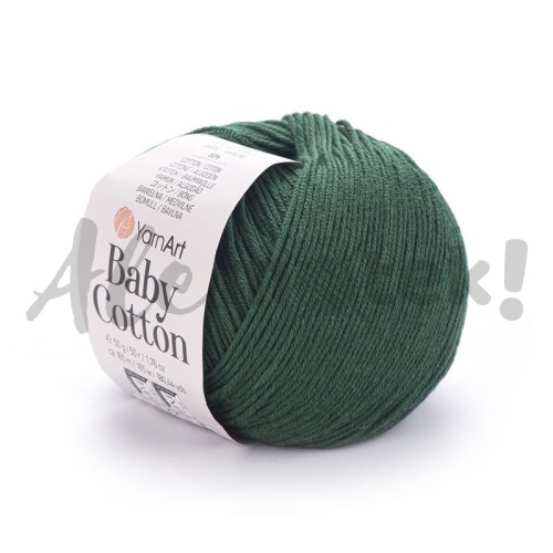 Włóczka YarnArt Baby Cotton 444 butelkowa zieleń 50gr 165m 50% bawełna 50% akryl