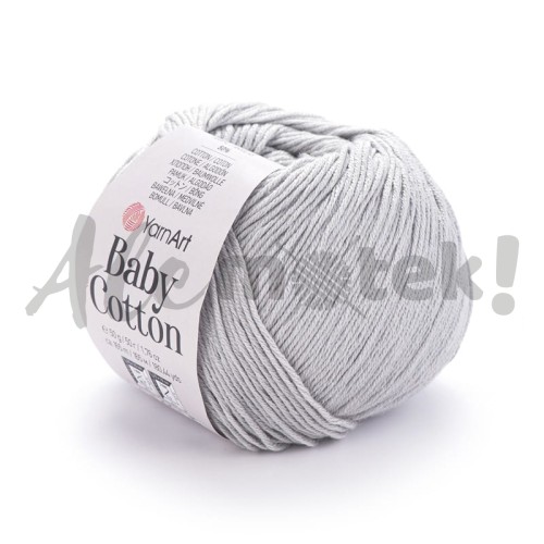 Włóczka YarnArt Baby Cotton 451 popielaty 50gr 165m 50% bawełna 50% akryl