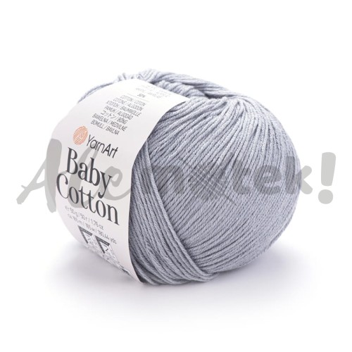 Włóczka YarnArt Baby Cotton 452 szary 50gr 165m 50% bawełna 50% akryl