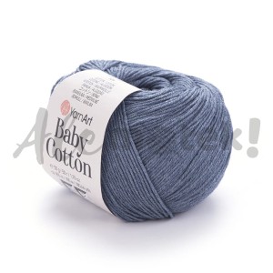 Włóczka YarnArt Baby Cotton 453 jeansowy 50gr 165m 50% bawełna 50% akryl