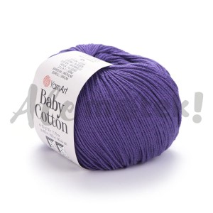 Włóczka YarnArt Baby Cotton 455 ciemny fiolet 50gr 165m 50% bawełna 50% akryl