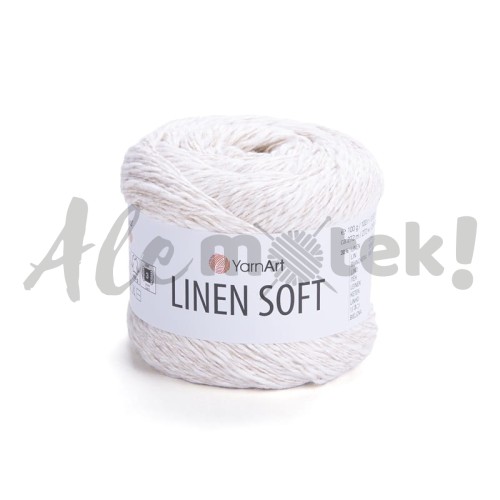 Włóczka Linen Soft 7301 100gr 272m 30% Len 36% Wiskoza 34% Bawełna